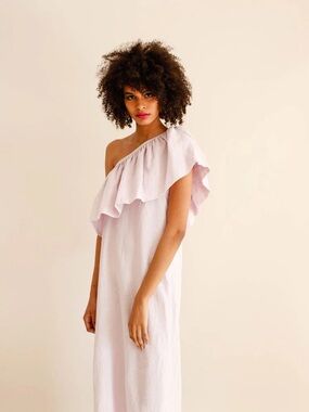 NWT! Mara Hoffman One Shoulder Midi Dress in Lavender | size 8